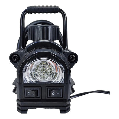 Compresor De Aire B-equip 12v 1 Pistón 100psi  Con Linterna Gris Oscuro