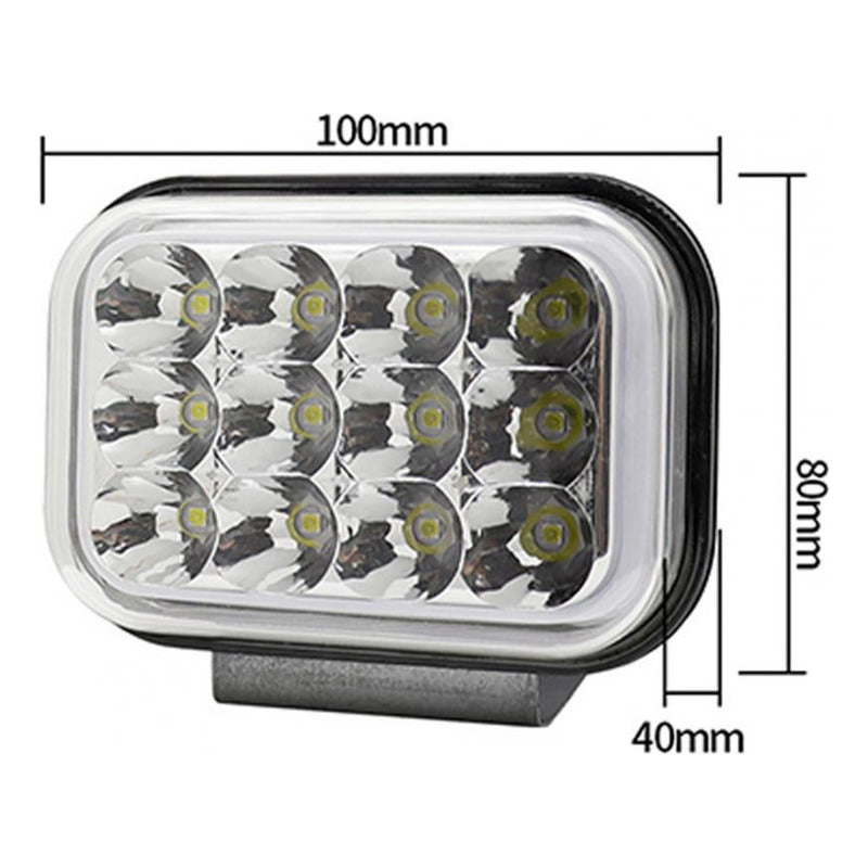 X2 Neblinero 12 Led Aro Rgb 5funciones Auto Moto Foco 12-24v
