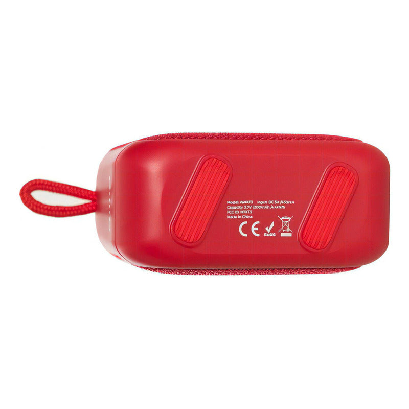 Parlante Portatil Aiwa Impermeable Ipx6 Tws Radio Fm Aw-kf3 Color Rojo