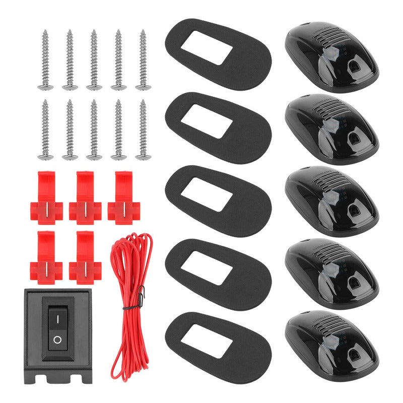 X5 Luz Led De Techo Ahumada Camioneta Suv + Interruptor 12v