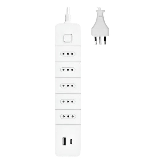 Alargador Con Switch 5 Posiciones + Usb + Tipo C 1.5mt Certi