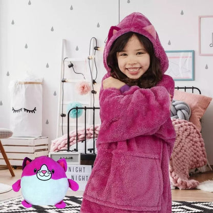 Poleron Con Capucha Peluche Convertible Niño Niña Huggle R&c Única Panda