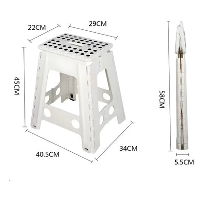 Taburete Plegable Banquito Pórtatil Piso Escala 45cm /r&c