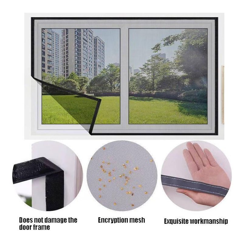 Mosquitero Malla Anti Mosquito Ventana Con Velcro 150x220cm