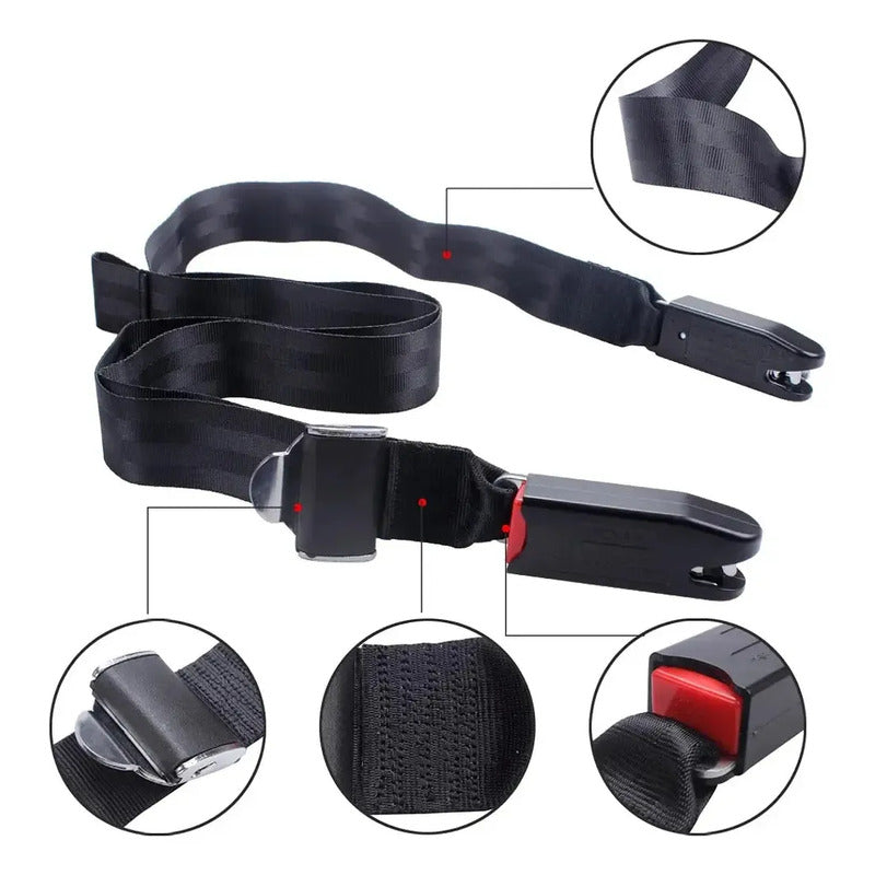 Cinturón De Seguridad Fijación Isofix Para Sillas Bebé Niñ@ Negro