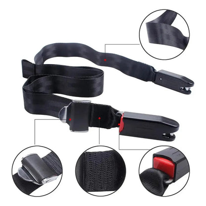 Cinturón De Seguridad Fijación Isofix Para Sillas Bebé Niñ@ Negro