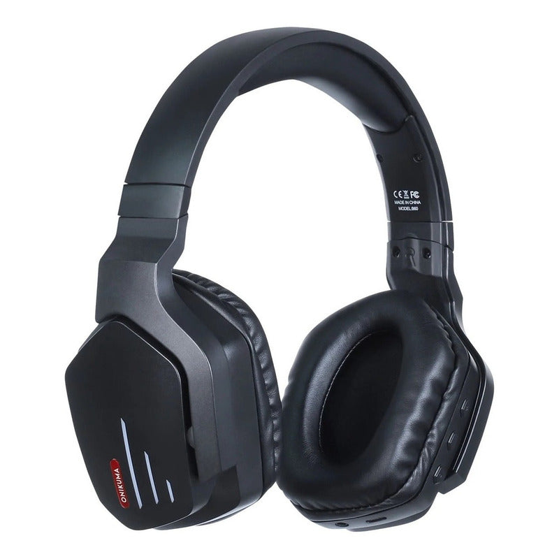 Audifonos Diadema Gamer Onikuma B60 Negros Bluetooth Luz Led Negro