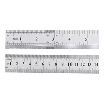 Regla Metálica Doble Cara 100cm 40 Pulgadas Acero Inoxidable Color Gris