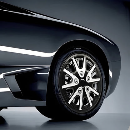 Set Tapa Rueda Aro 13 Serie Tuning Racing Color Negro-gris