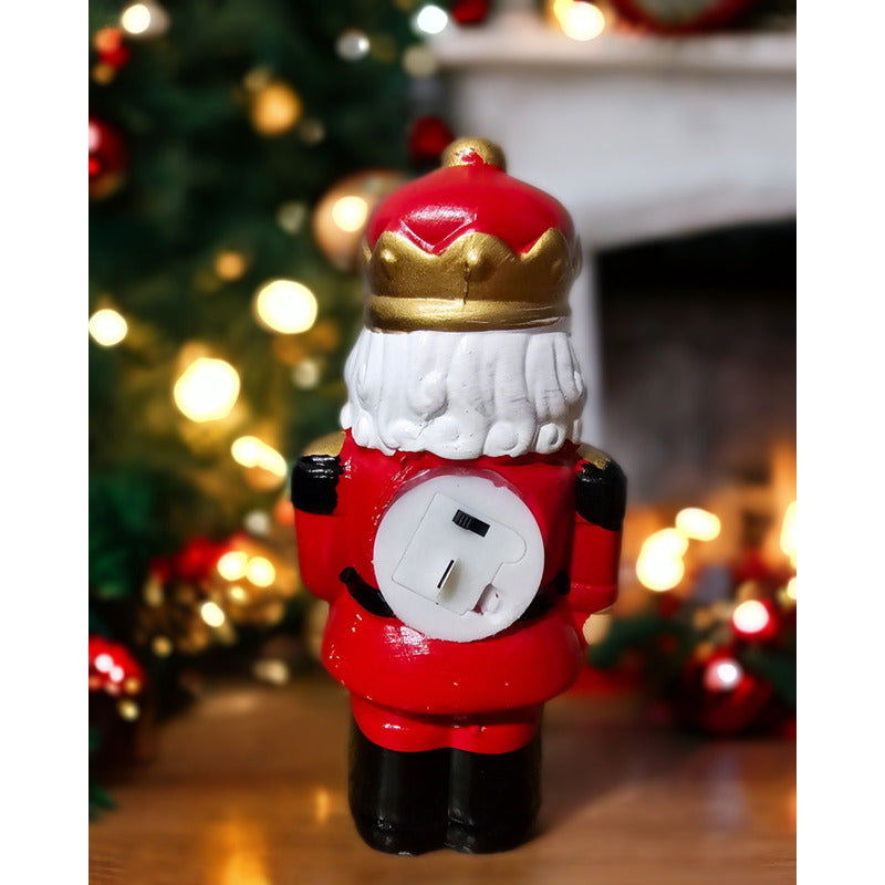 Cascanueces De Cerámica Con Luz Soldado Cascanueces Navidad