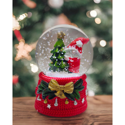 X6 Esferas De Cristal De Navidad Bola D Nieve Cn Luz Led 9cm