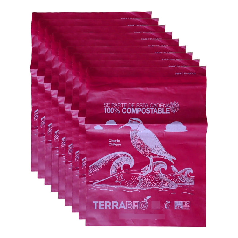 100 Bolsas Courier 23x31cm 100% Compostable Maiz Ecológica