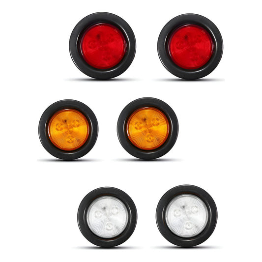 X6 Luz Led Trasera 24v Luz Trocha Camión Blanco Ámbar Rojo