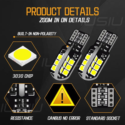 X2 Ampolleta Led T10 W5w 24 Led Cola D Pescado 12v Canbu R&c