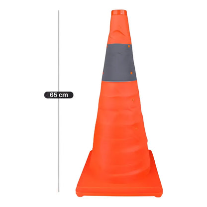 Cono De Emergencia Retractil Reflectante 1 Cinta 65cm Portát Naranja 65cm 422204