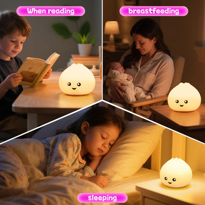 Lámpara Recargable Thek Silicona Led 7 Colores Táctil Espanta Cucos Usb Blanco