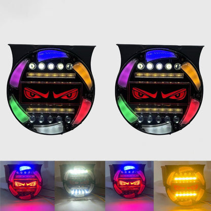X2 Focos Led Rgb Cn Ojos Multifunción Devil Eyes Freno12/24v