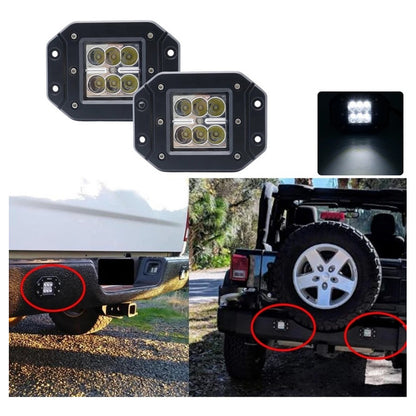 Neblinero 6 Led 18w Embutido Bivoltaje Packx2 /r&c