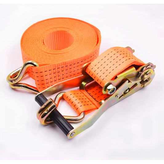 Eslinga De Amarre Con Tensor 5cm 10mts 1300kgs Para Carga Naranja Hs-201a