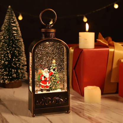 Farol Navideño Con Luz Led Música Lámpara Navidad Pesebre