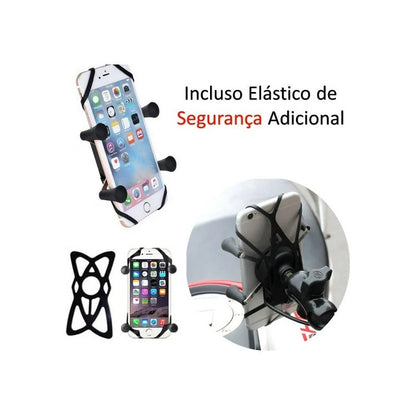 Porta Celular Para Moto Soporte Tipo X Con Cargador Usb /r&c