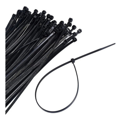 X100pcs Amarras Plásticas 4.8x160mm Multiuso Bridas Nylon Color Negro