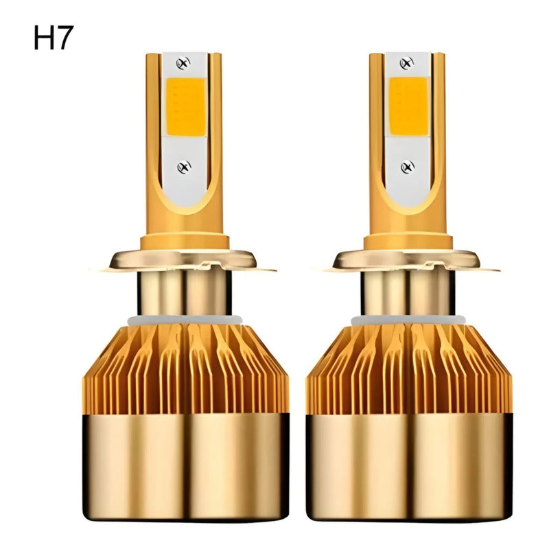 X2 Ampolleta Luz Led Auto 12v Colores 100w 12000lm Neblinero Rojo H7