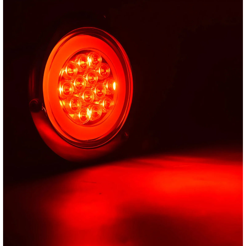 Luz Led Trasera Lateral 12/24v Auto Camión Remolque Destella Ambos Lados Rojo 25281