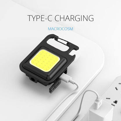 Llavero Mini Lámpara Led Recargable Multifunción Con Imán
