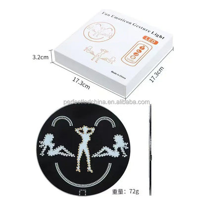 Bailarina Señal Parabrisa Auto, Luz Led Emoji Con Control
