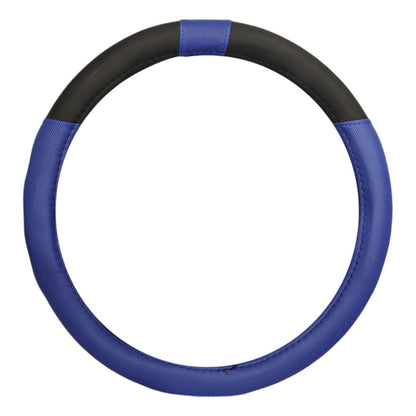 Funda Cubre Volante 38cm Ecocuero Negro-azul Auto 022