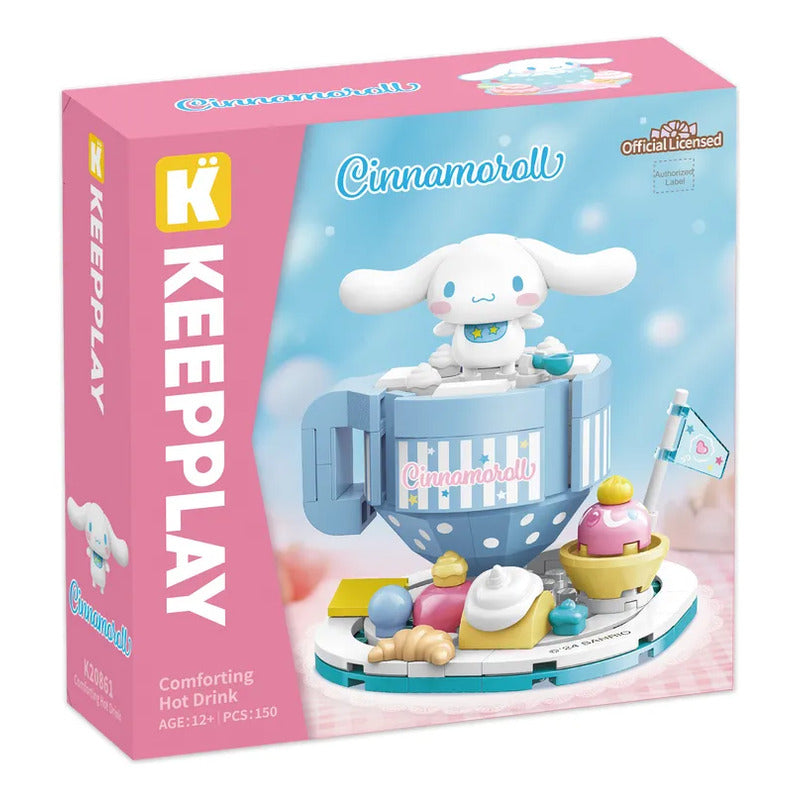 Set Bloques De Construcción Keeppley Hello Kitty Y Amigos 150 Cinnamoroll Comforting Hot Drink 7935