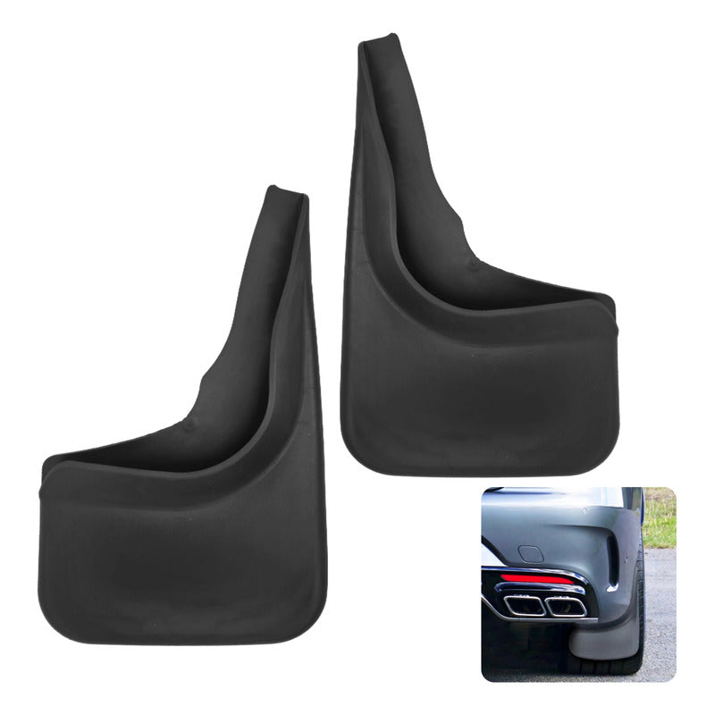 X2 Guardabarro Guarda Fango Auto Camioneta Universal 38x26cm Negro 38x26 Y200