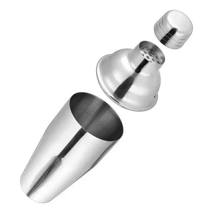 Set Coctelera Con Filtro 550ml + Jigger Medidor 20/40ml Plateado