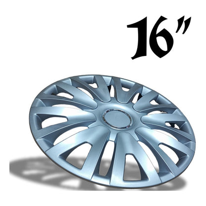 Set X4 Tapa Rueda Aro 16 Cromada Designer Tapa 16  Auto /r&c