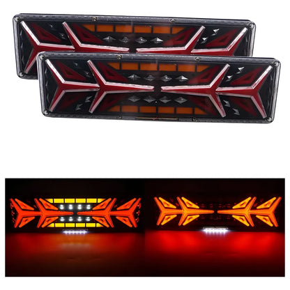 X2 Foco Led Trasero Multifunción 24v Freno Secuencial Camión Ambos Lados Flechas 12v/24v 30126