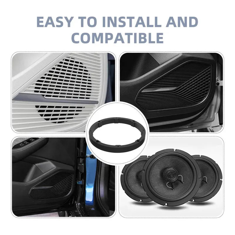 X2 Espaciador D Parlantes Adaptador 6.5 Pulgadas Auto Puerta Negro 25202 (mod2)