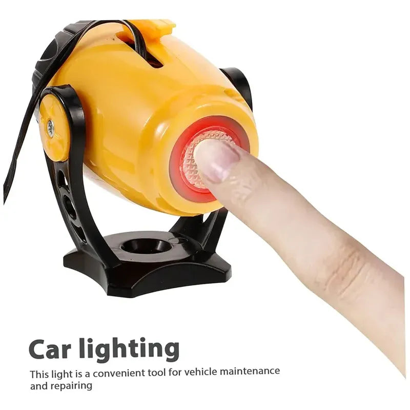 Linterna Base Magnética Conexión Cenicero 12v Auto Lámpara Blanco Amarillo