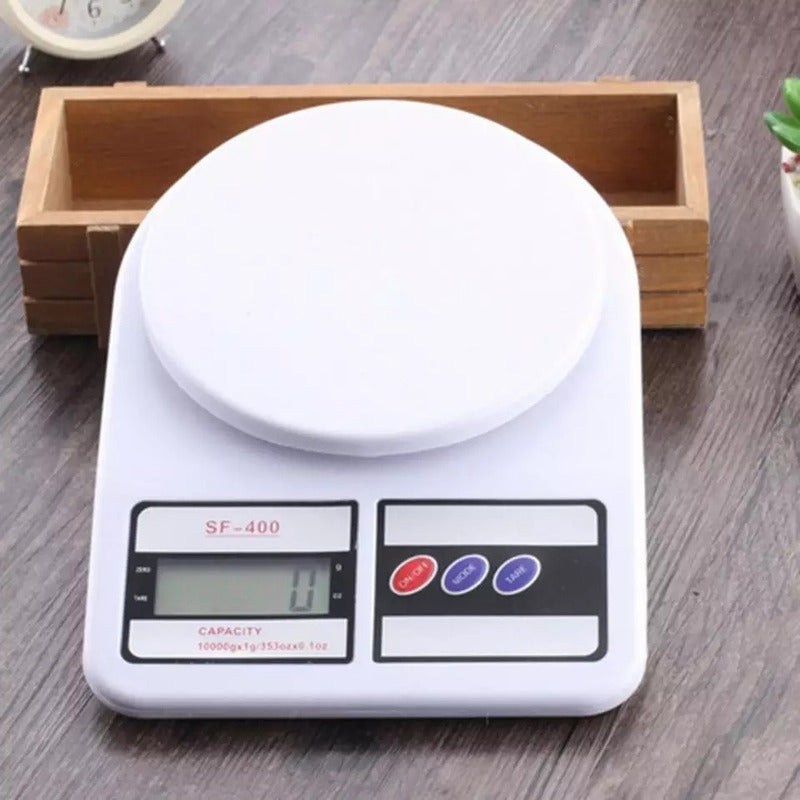 Balanza Gramera Cocina Digital Hasta 7kg Blanco