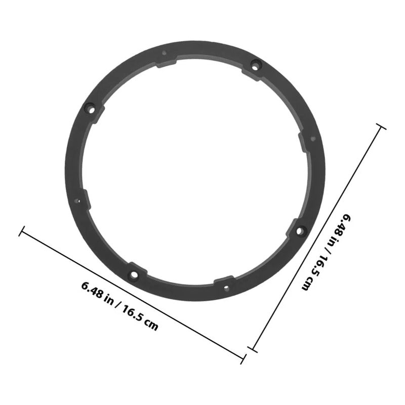 X2 Espaciador D Parlantes Adaptador 6.5 Pulgadas Auto Puerta Negro 25202 (mod2)
