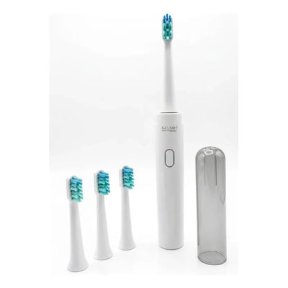 Cepillo De Dientes Eléctrico Recargable + 4 Repuestos Blanco