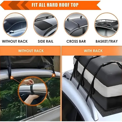Bolso Porta Equipaje 425lts + Afombrilla Impermeable Candado Negro Gris 425lts