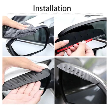 X2 Bota Agua De Espejo Retrovisor Deflector Auto Fibra Fibra 2156