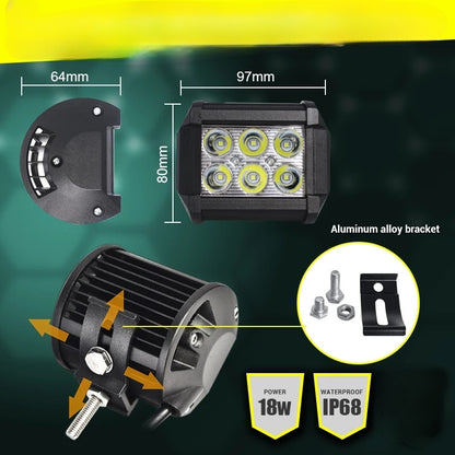 X2 Foco Led Neblinero 18w Antiniebla 6led 12v Auto Camioneta