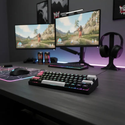 Teclado Mecanico Onikuma G55 Rgb Gaming Negro Inglés Us