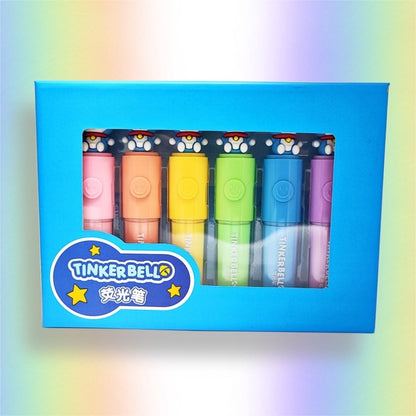 Pack X6 Destacadores Doraemon Resaltadores Gato Cute /ryc