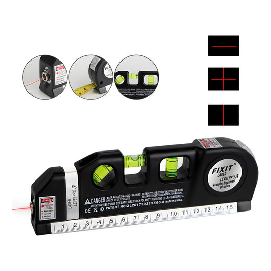 Nivel Laser 3 En 1 Multiusos Con Cinta Métrica 3posiciones