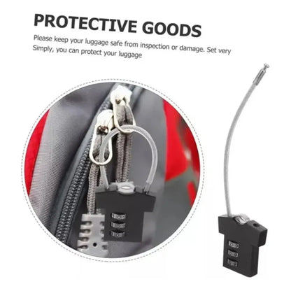 Mini Candado De Seguridad Con Contraseña Multiuso Diseño Color Rojo
