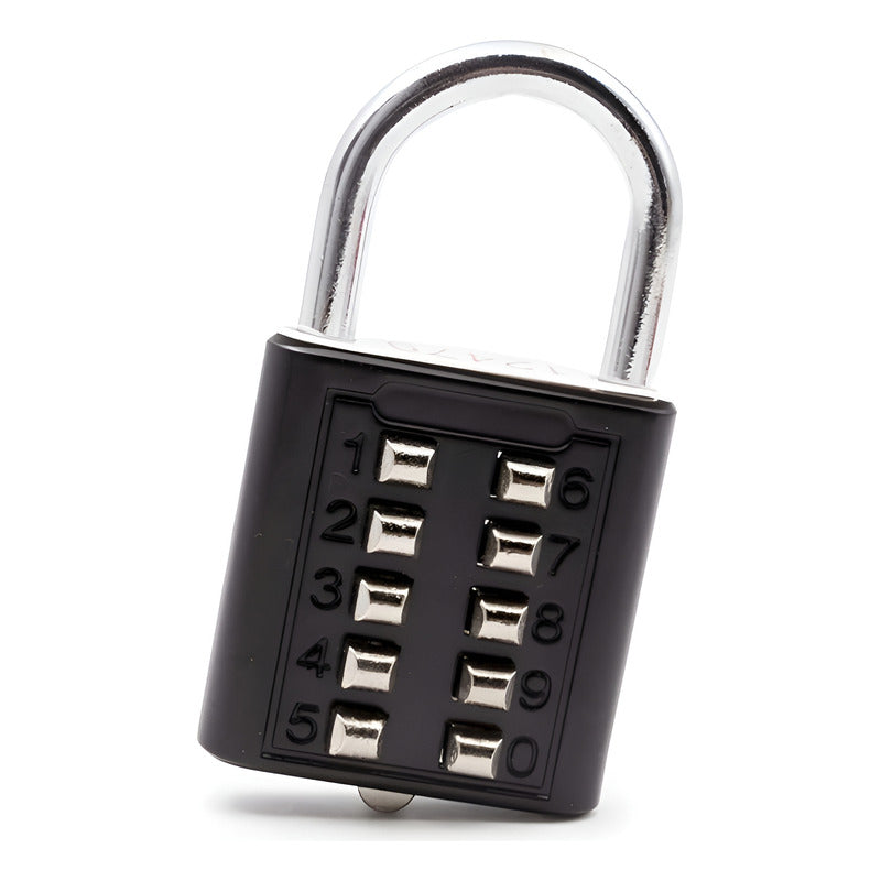 Candado Kmt Tools 40mm 5 Dígitos Color Negro Con Combinación Numérica