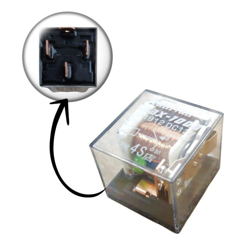 X10 Relay Transparente 12v 100a 4 Patas Relé Auto 4pin /ryc